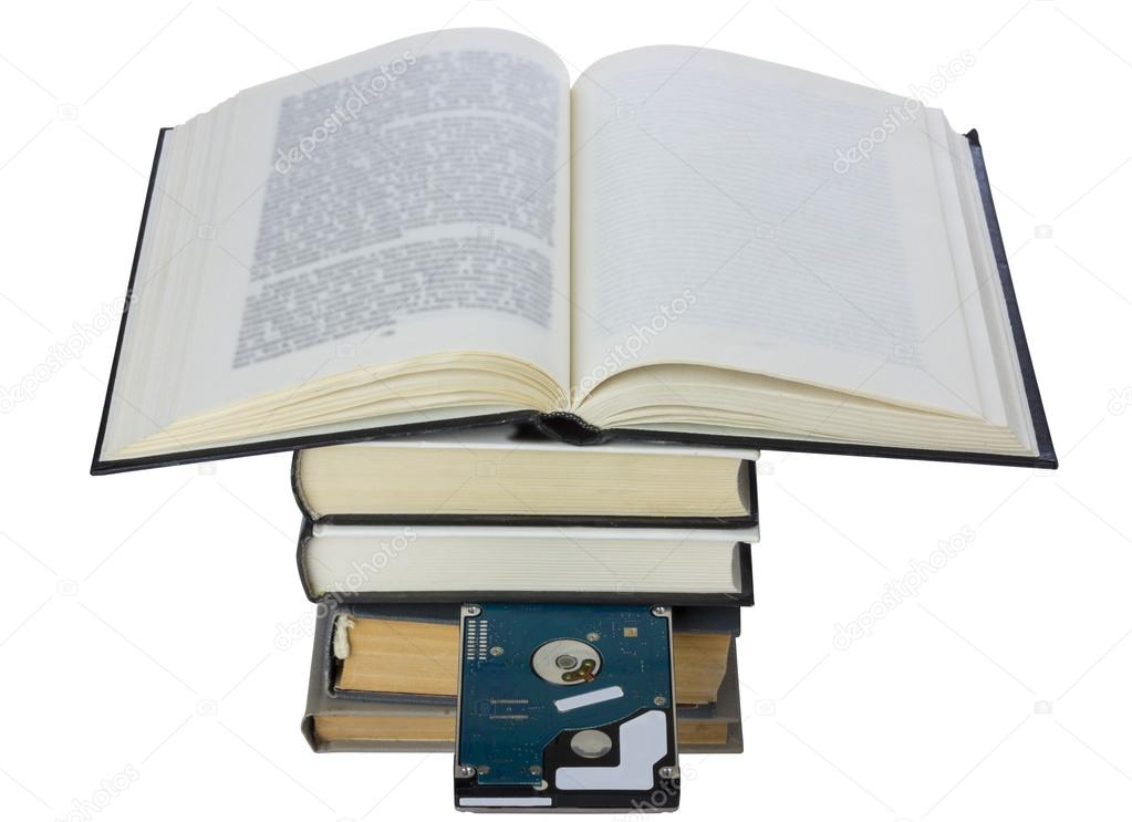 Book with embedded hard drive