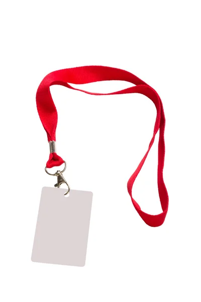 Pass with red strap — Stock Photo, Image