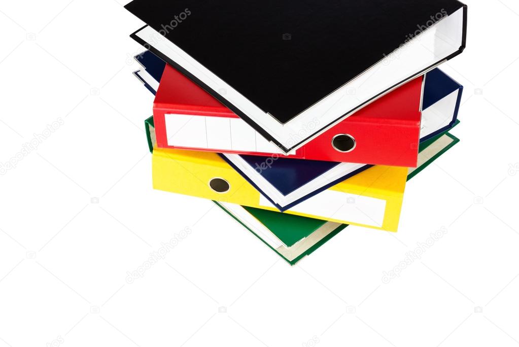 Colored folders with documents