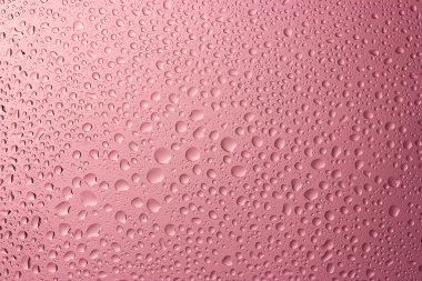 Derin pembe su damlaları