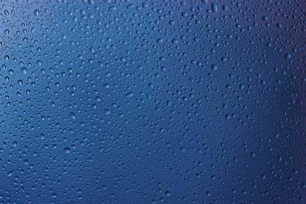 Krople wody kolory niebieski — Zdjęcie stockowe