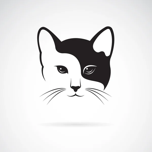 Imagem vetorial de um design de rosto de gato no fundo branco. — Vetor de Stock