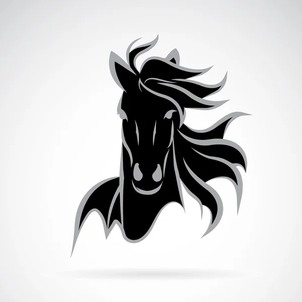 Imagen vectorial de un diseño de cara de caballo sobre fondo blanco — Vector de stock