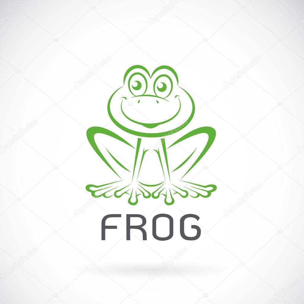 Vector image of a frog design on white background