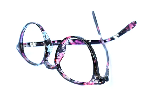 Bilde av ramme-eyeglasse på hvit bakgrunn . – stockfoto