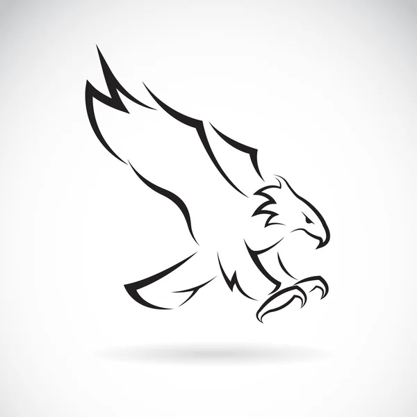 Imagen vectorial de un diseño de águila sobre fondo blanco — Vector de stock