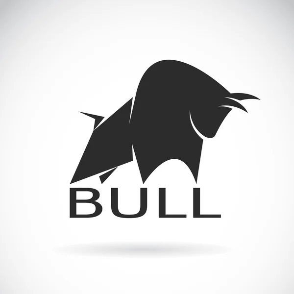 Vektorbild eines Bullendesigns auf weißem Hintergrund. Logo, symbolhaft — Stockvektor