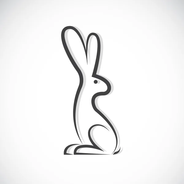 Immagine vettoriale di un disegno di coniglio su sfondo bianco — Vettoriale Stock
