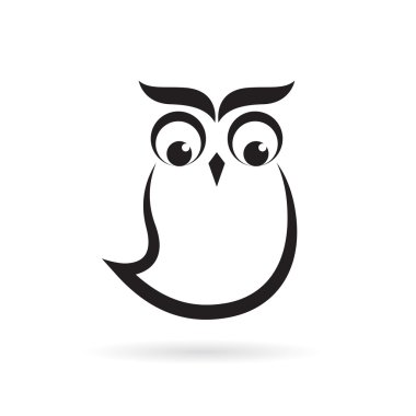 Beyaz bir arka plan üzerinde baykuş tasarım vektör görüntüler. Vektör baykuş fo