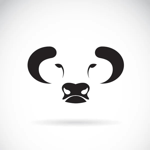 Vector of bull face design on white background. Vector bull for — Stock Vector