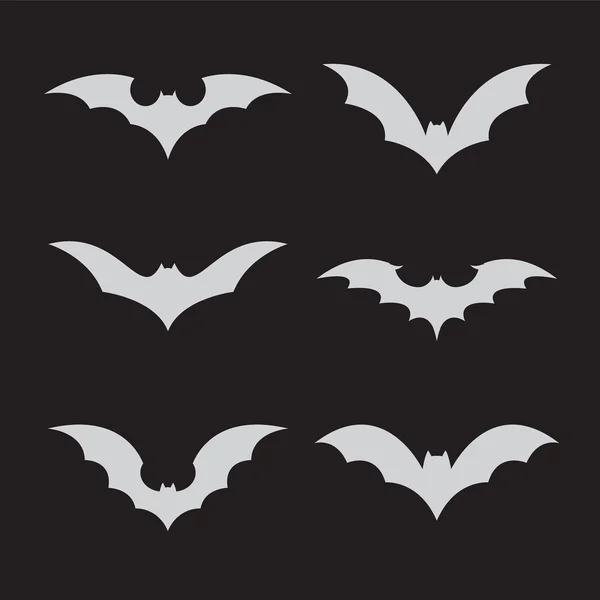 Vector group of bat on black background. — Stock Vector