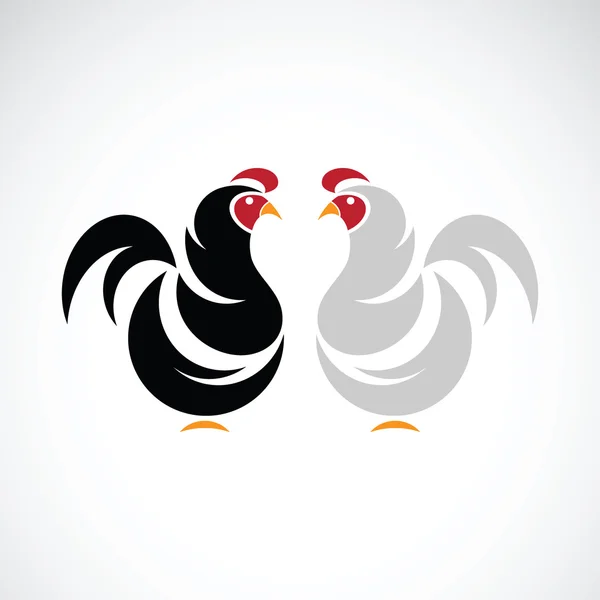 白い背景に鶏のデザインのベクトル. — ストックベクタ