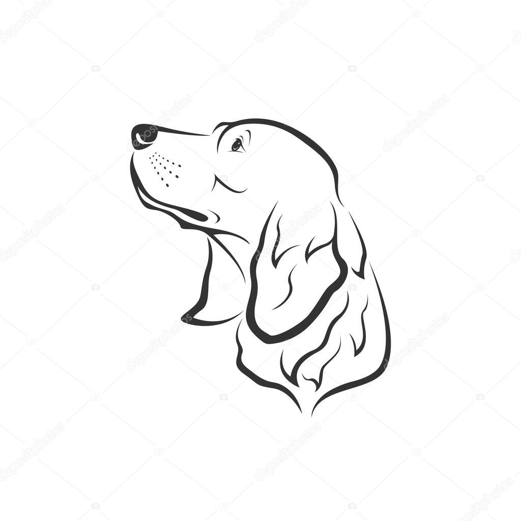 Vector of a dog head design(Golden Retriever) on white background. Pets. Easy editable layered vector illustration. Animals.