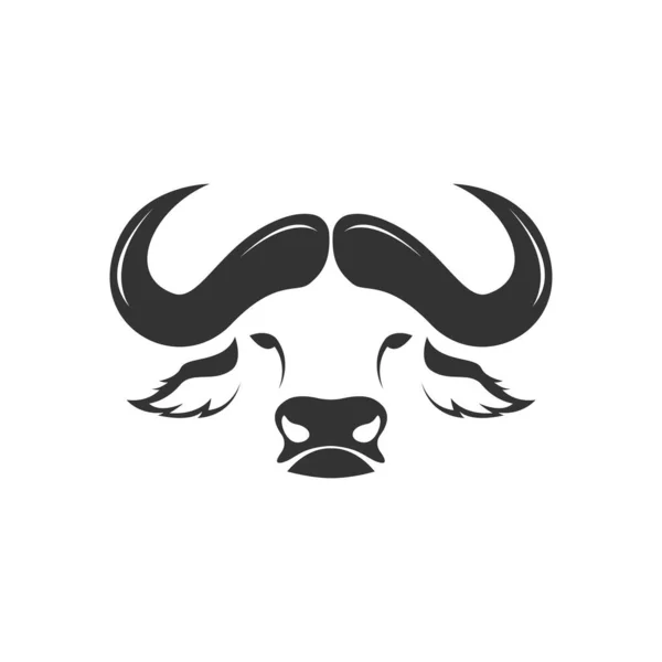 Vector Bull Head Design White Background Easy Editable Layered Vector — Stock Vector