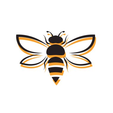 Beyaz arka planda arı tasarımı taşıyıcısı. Kolay düzenlenebilir vektör çizimi. Hayvan herif. Böcek.