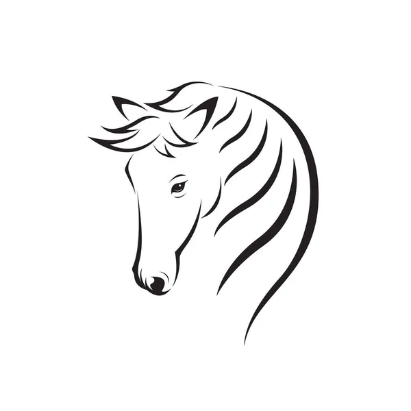 Vector Diseño Cabeza Caballo Sobre Fondo Blanco Fácil Ilustración Vectores — Vector de stock