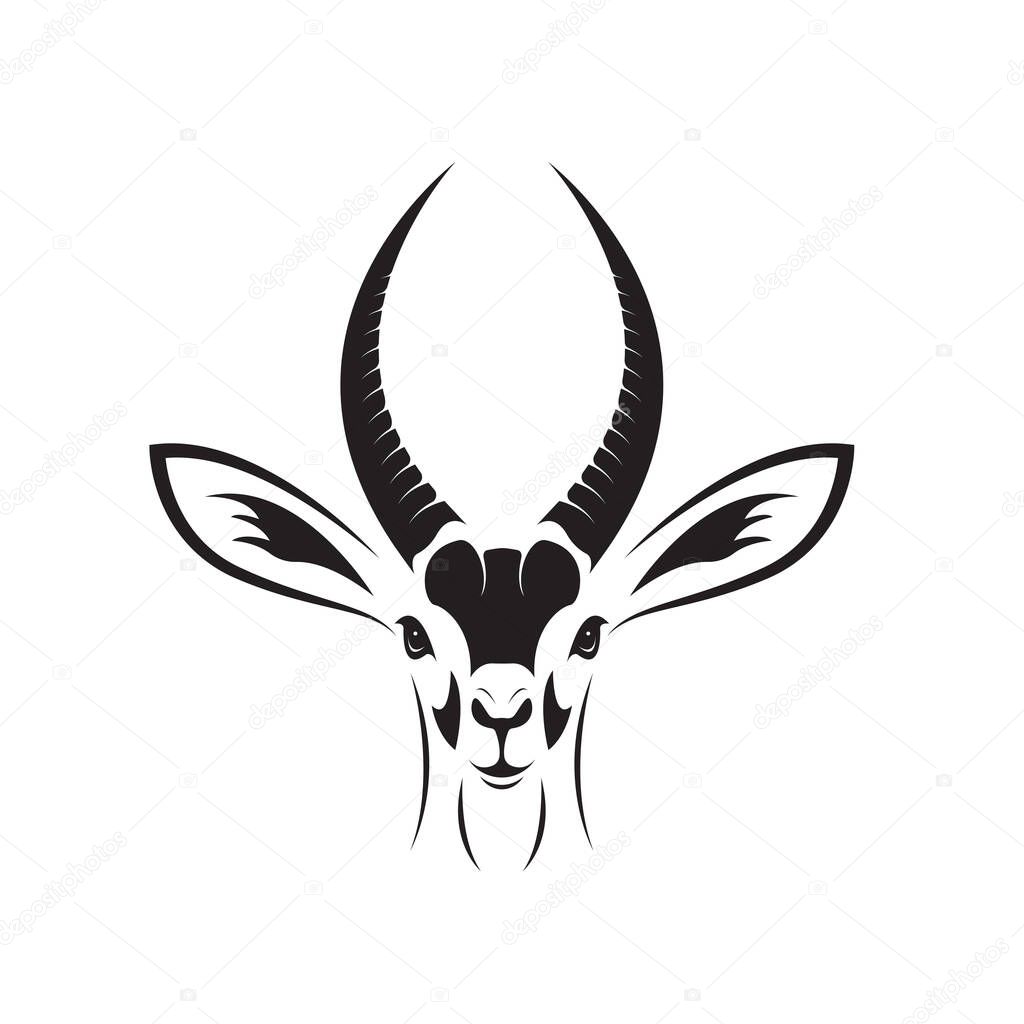 Vector of african gazelle head design on white background. Easy editable layered vector illustration. Wild Animals. Animal.
