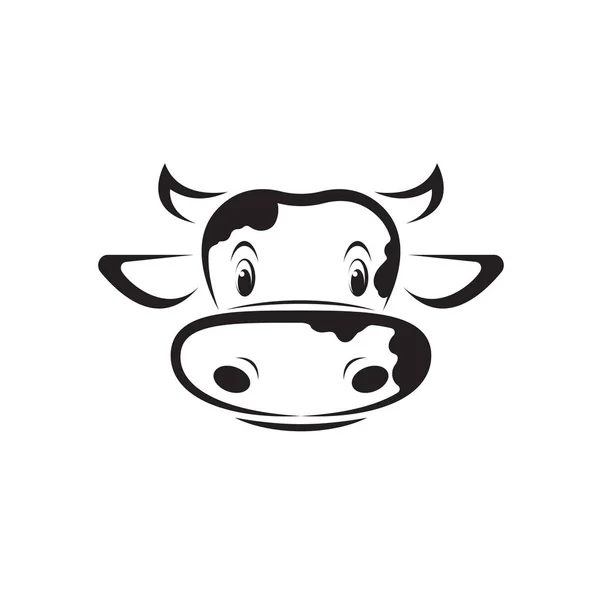 Vector Cow Head Design White Background Easy Editable Layered Vector — Stock Vector