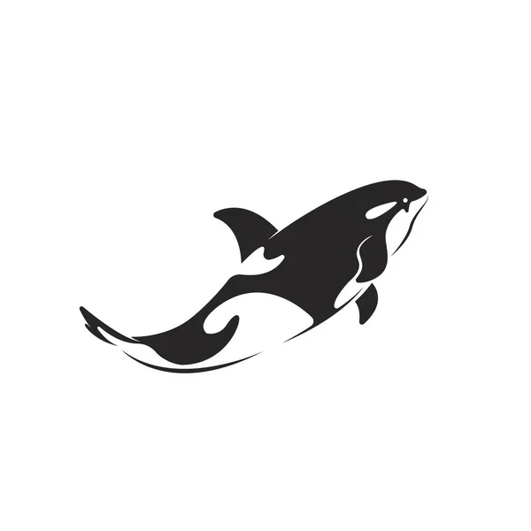 Vector Diseño Ballena Sobre Fondo Blanco Fácil Ilustración Vectores Capas — Archivo Imágenes Vectoriales