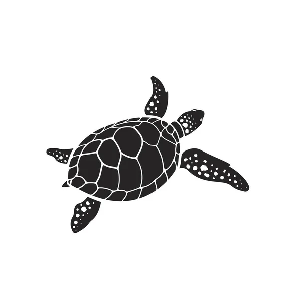 Vector Turtle Design White Background Reptile Animals Easy Editable Layered — Stock Vector