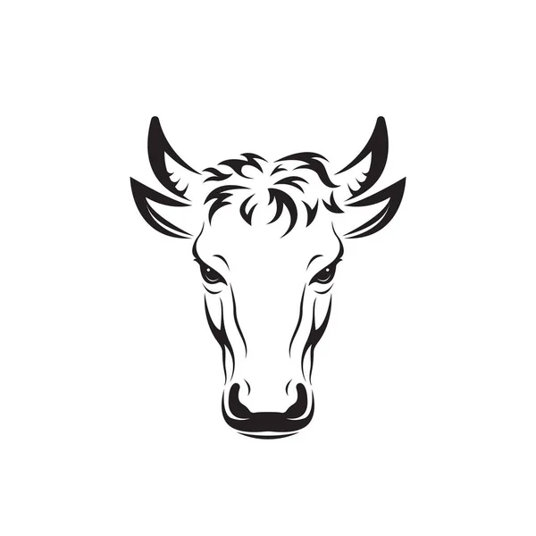 白色背景下公牛头像设计的矢量 易于编辑的分层矢量图解 野生动物 — 图库矢量图片