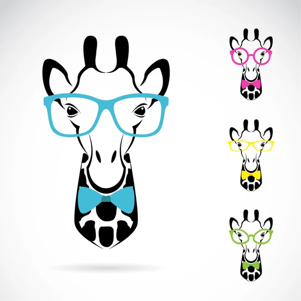 Vector image of a giraffe glasses on white background. — Stock Vector