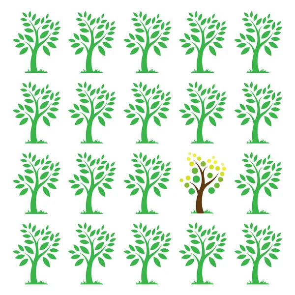 Vector images of trees. Different concepts — Stock Vector