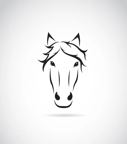 Vector image of an horse face on white background — Stock Vector