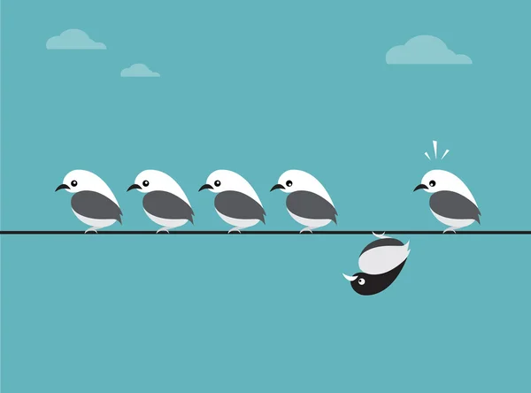 Imagen vectorial del grupo de aves. Conceptos diferentes — Vector de stock