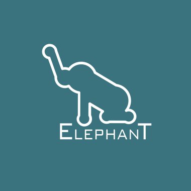 bir fil tasarım vektör görüntü