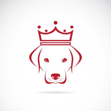 vektör görüntü bir taç giyen bir köpek kafa
