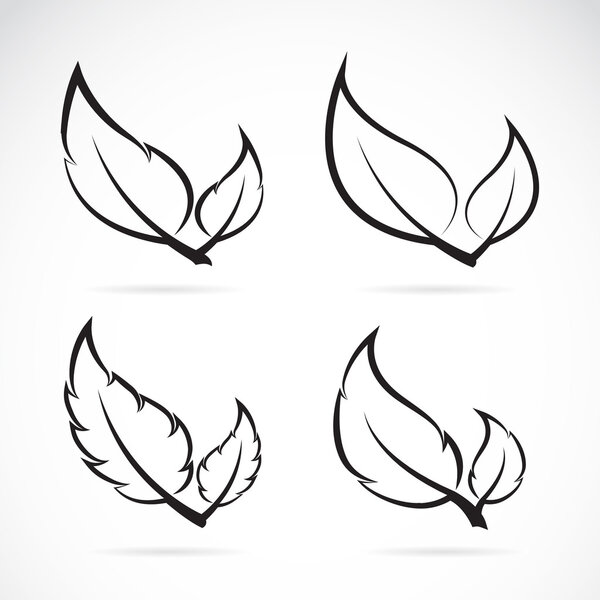 Vector leaves icon set 