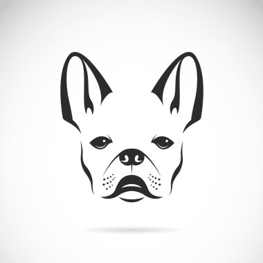 Beyaz arkaplanda bir köpeğin (bulldog) vektör görüntüsü