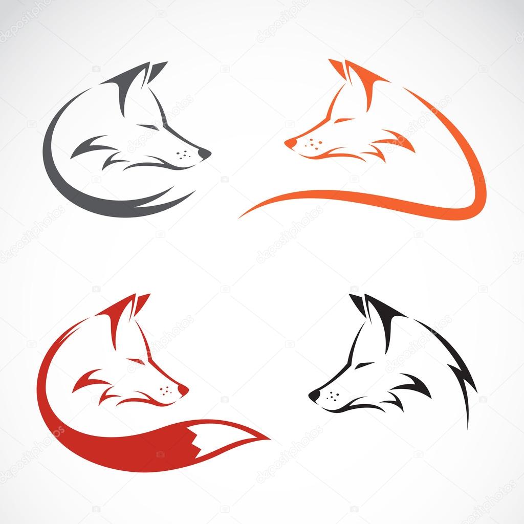 Vector image of an fox design 
