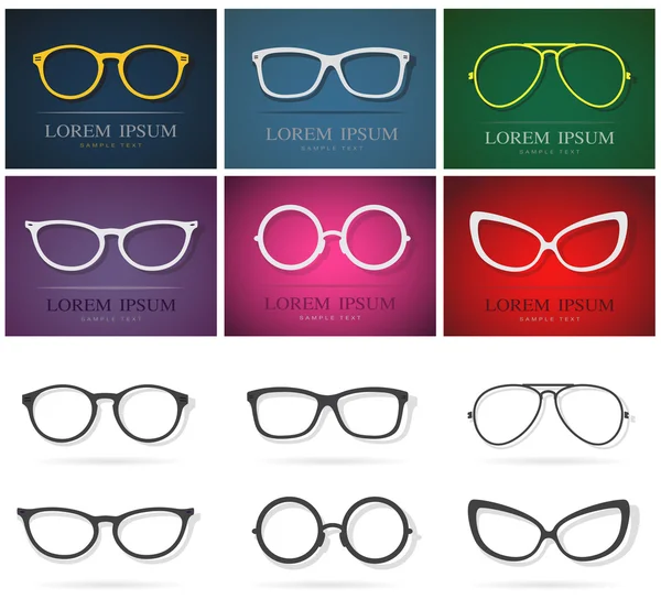 Векторная группа дизайна очков. Модные очки — стоковый вектор