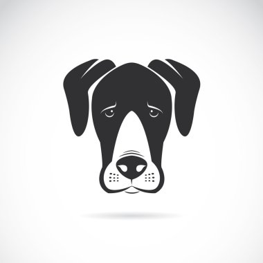 Beyaz arkaplanda bir köpeğin (büyük dane) vektör görüntüsü