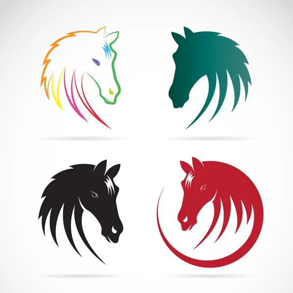 Vector images of horse design on a white background — Stock Vector