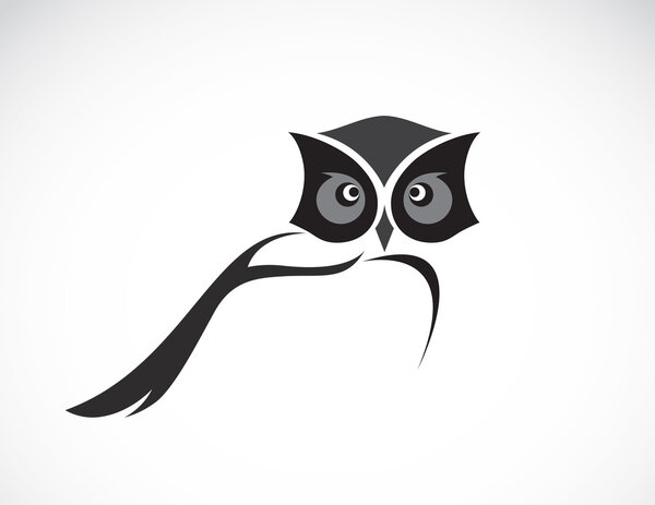 Vector image of an owl design on white background