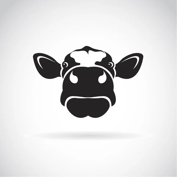 Imagen vectorial de una cabeza de vaca sobre fondo blanco — Vector de stock