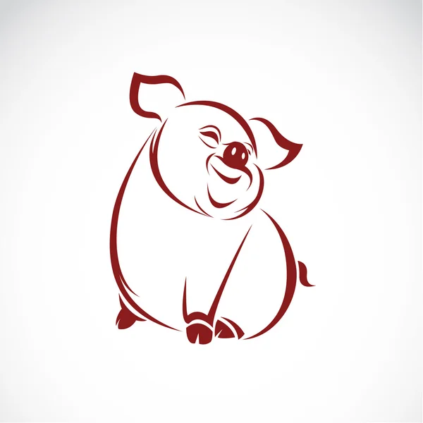 Imagen vectorial de un cerdo sobre fondo blanco — Vector de stock