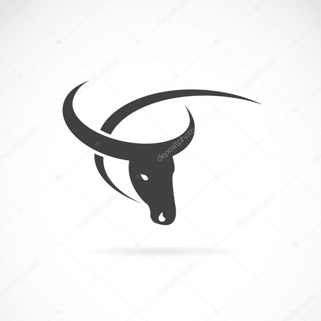 Vector image of an buffalo design on white background.