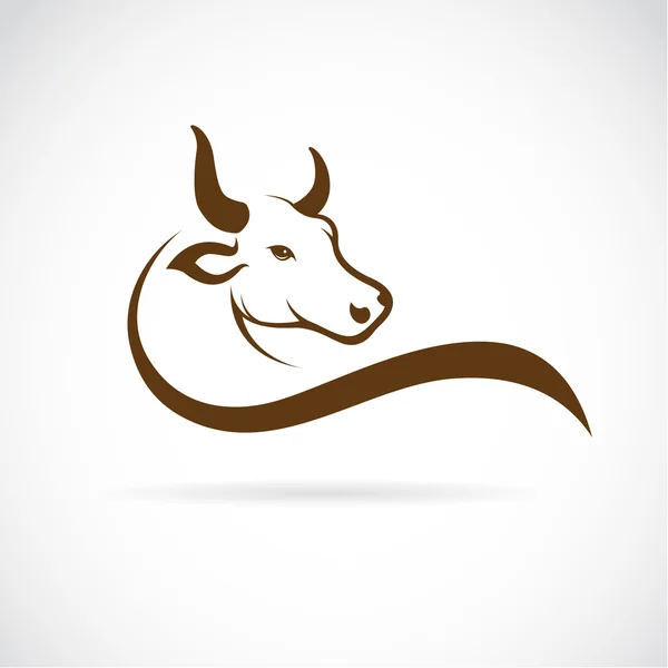 Διανυσματική εικόνα κεφαλής ταύρου σε λευκό φόντο — Διανυσματικό Αρχείο