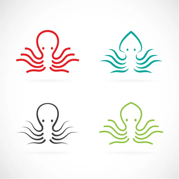 Vectorafbeelding van een octopus ontwerp op witte achtergrond. — Stockvector