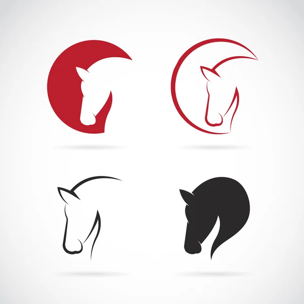 Images vectorielles de la conception du cheval sur fond blanc — Image vectorielle