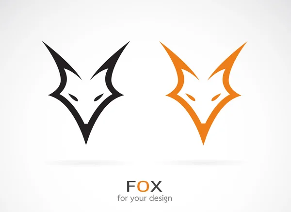 Vector image of an fox face design on white background — Stock Vector