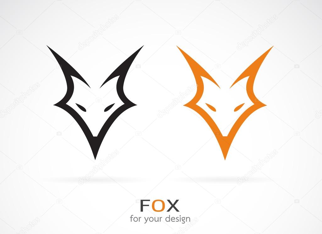 Vector image of an fox face design on white background