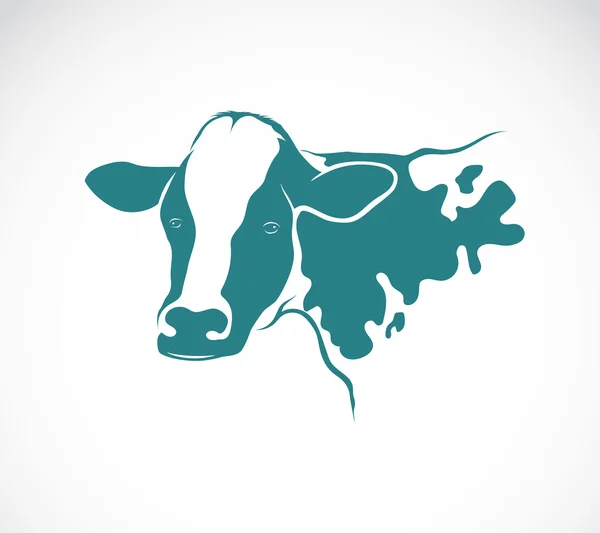 Immagine vettoriale di una mucca su sfondo bianco — Vettoriale Stock