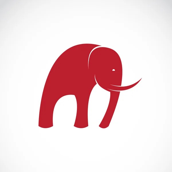 Imagen vectorial de un diseño de elefante sobre fondo blanco — Vector de stock