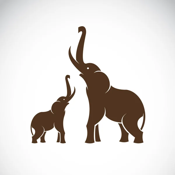 Imagen vectorial de un elefante sobre fondo blanco — Archivo Imágenes Vectoriales