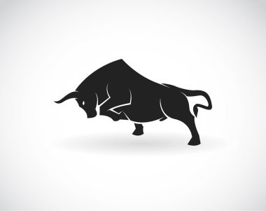 Vector image of an bull on a white background clipart